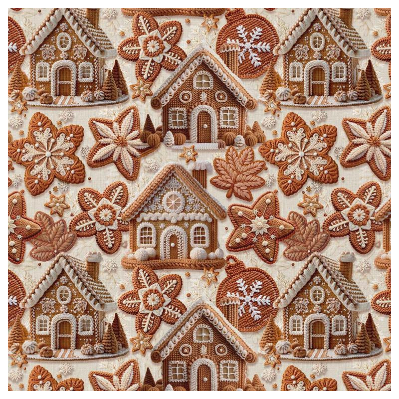 Printed Cotton CINNAMON Beige / Camel